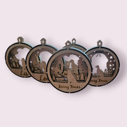 Honden kerstbal : Ras M t/m Z (deze is zonder naam!)