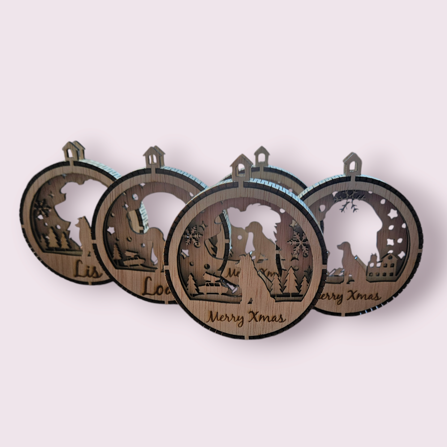 Honden kerstbal : Ras A t/m L (deze is zonder naam)