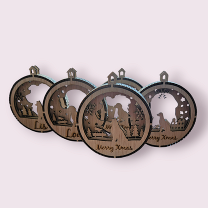 Honden kerstbal : Ras A t/m L (deze is zonder naam)