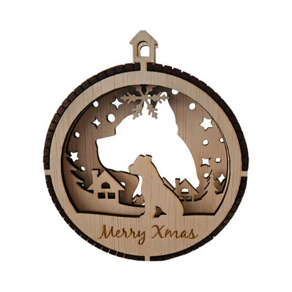 Honden kerstbal : Ras M t/m Z (deze is zonder naam!)