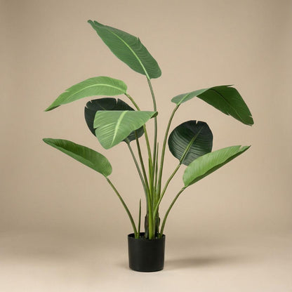 Strelitzia - 120cm - In zwarte pot - Kunstplant - Artificial plant
