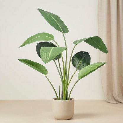 Strelitzia - 120cm - In zwarte pot - Kunstplant - Artificial plant