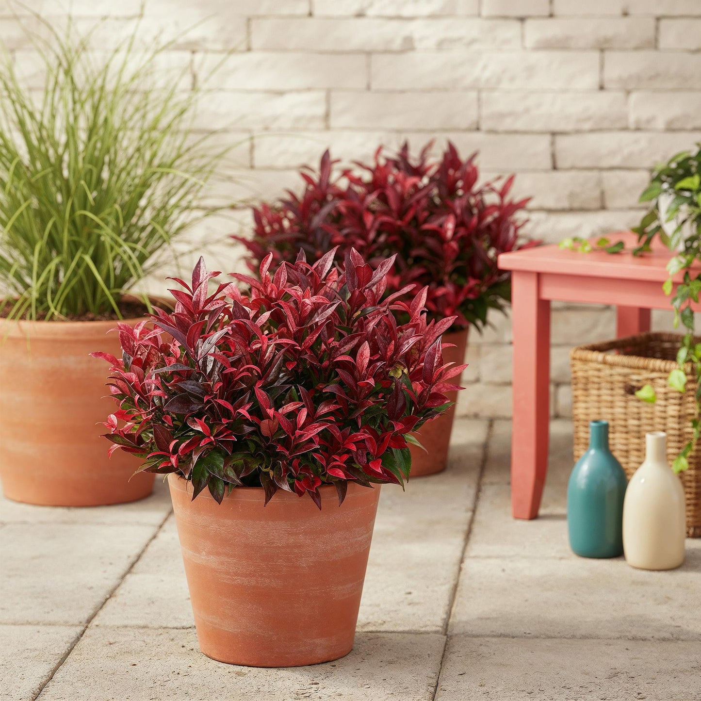 Green boutiQ - Tuinplant - Leucothoe Zeblid - Rood - 2 Planten - Groenblijvend - Weinig Onderhoud - Pot 17cm Hoogte 45cm