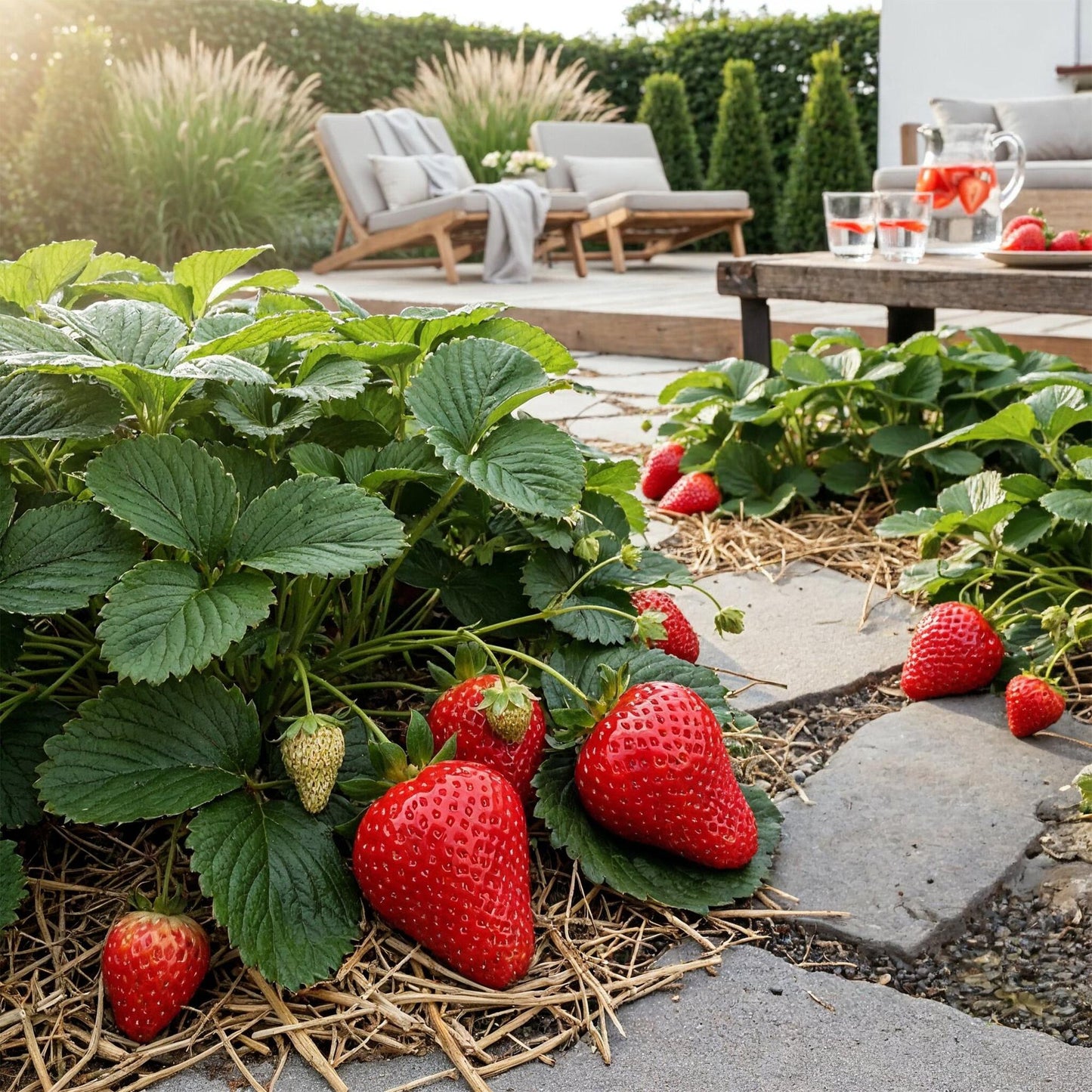 Green boutiQ - Fruitplanten - Aardbei - Fragaria Maxim - Winterhard - 6 Planten - Pot 9 cm - Rode Aardbei