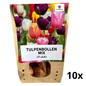 10 zakjes Tulpenbollen Mix van 20 Stuks per zakje | KH Bloembollen® | Kleurrijke Tulpenmix – Perfect voor Tuin of Pot – Maat 11/12 – Vers van de Teler