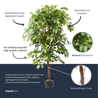 Ficus Deluxe Vine Kunstboom - 140 cm - Kunstplant - Artificial plant