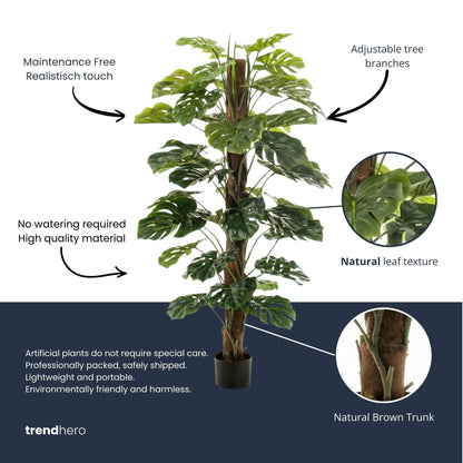 Monstera on pole 150 cm - Kunstplant - Artificial plant
